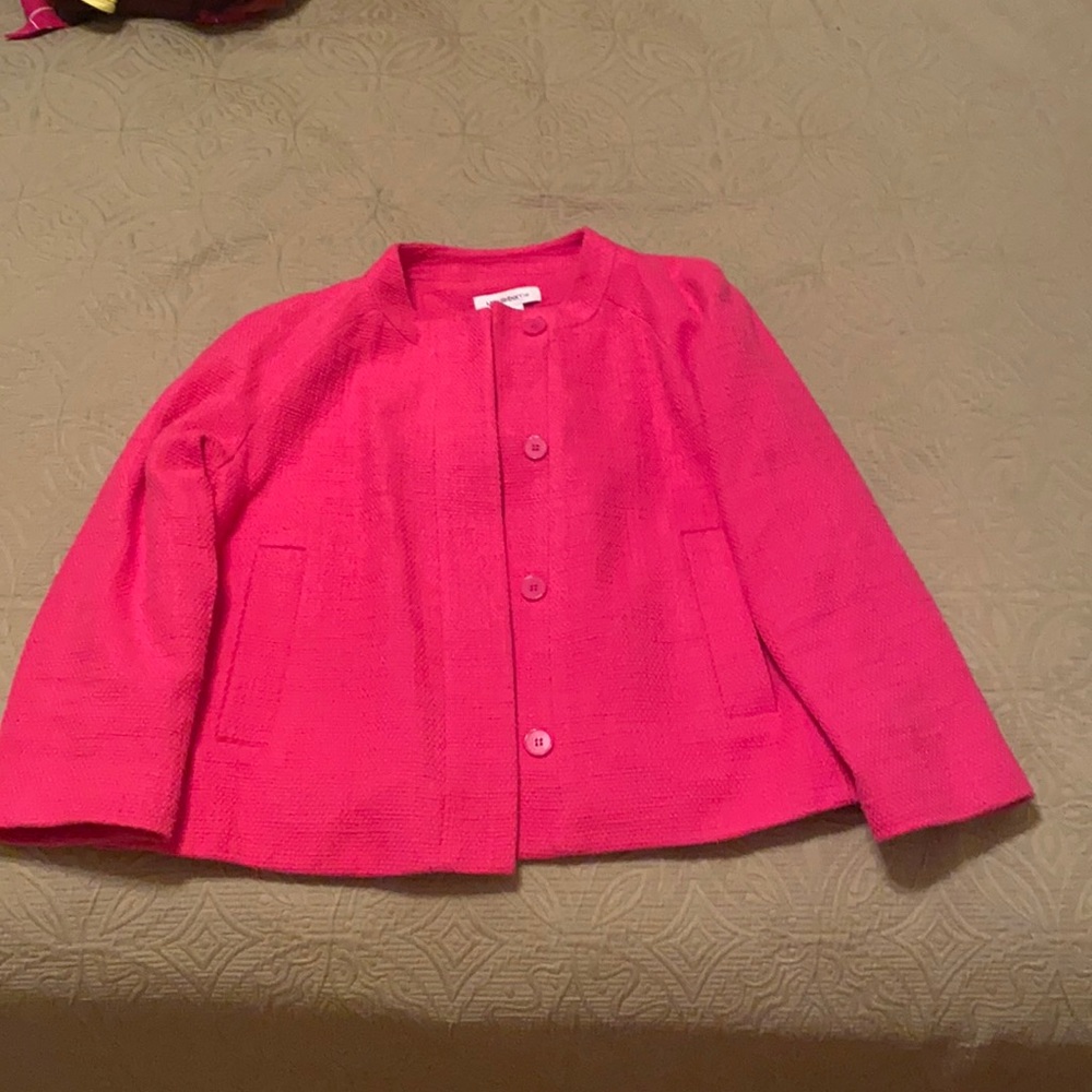 Liz Claiborne hot pink blazer/coat